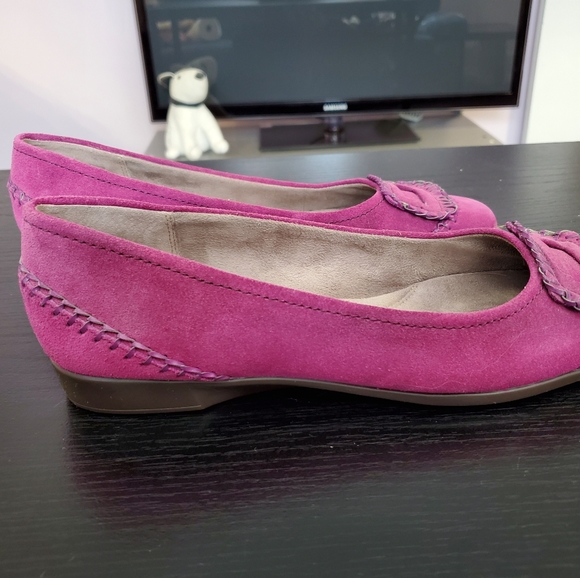 Purple suede Aerosole flats - Picture 6 of 8